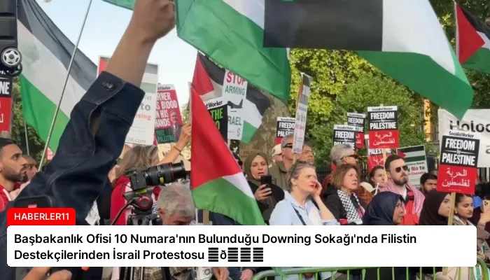 Başbakanlık Ofisi 10 Numara’nın Bulunduğu Downing Sokağı’nda Filistin Destekçilerinden İsrail Protestosu ⏬👇