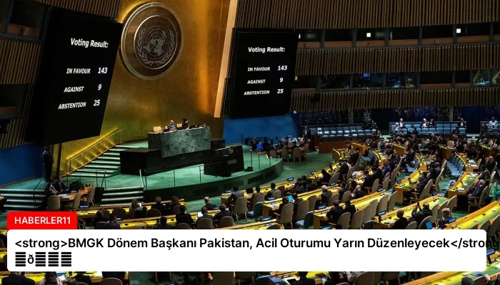 <strong>BMGK Dönem Başkanı Pakistan, Acil Oturumu Yarın Düzenleyecek</strong> ⏬👇
