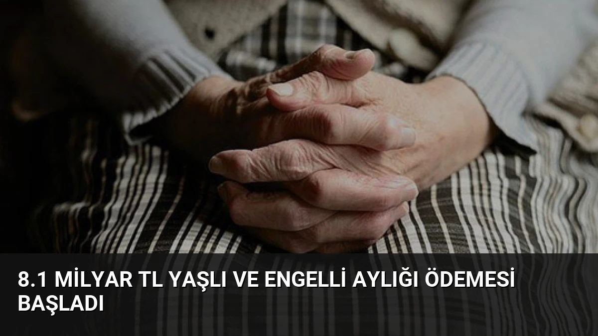 8.1 Milyar TL Yaşlı ve Engelli Aylığı Ödemesi Başladı