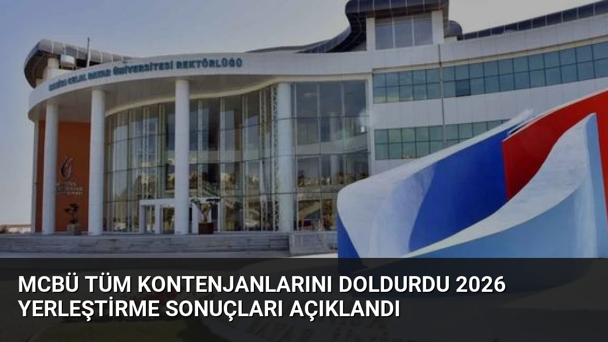 MCBÜ Tüm Kontenjanlarını Doldurdu 2026 Yerleştirme Sonuçları Açıklandı