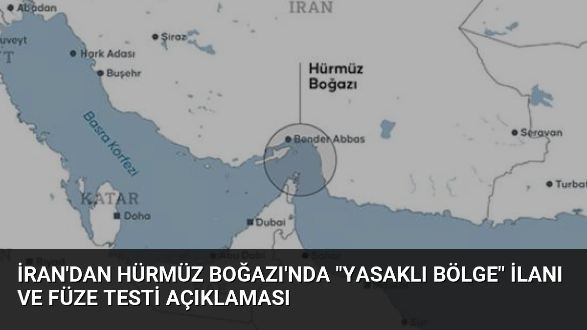 İran’dan Hürmüz Boğazı’nda “Yasaklı Bölge” İlanı ve Füze Testi Açıklaması