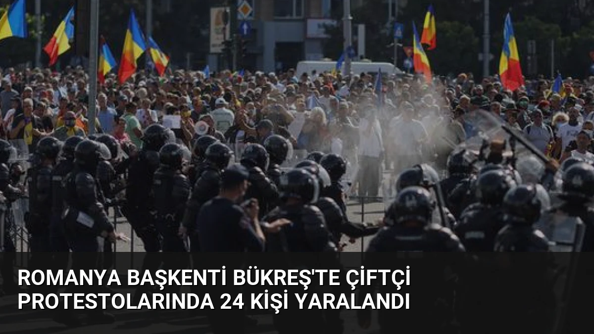 Romanya Başkenti Bükreş’te Çiftçi Protestolarında 24 Kişi Yaralandı