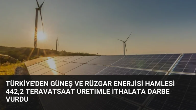 Türkiye’den Güneş ve Rüzgar Enerjisi Hamlesi 442,2 Teravatsaat Üretimle İthalata Darbe Vurdu