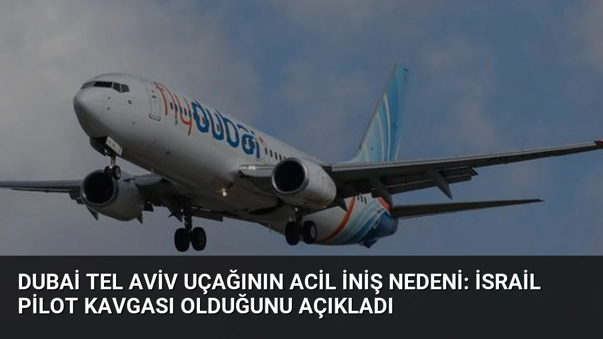 Dubai Tel Aviv Uçağının Acil İniş Nedeni: İsrail Pilot Kavgası Olduğunu Açıkladı